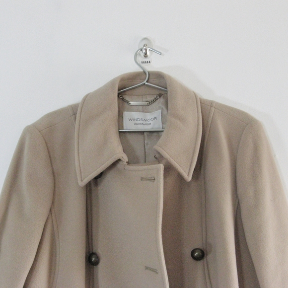 Windsmoor Cashmere & Wool Long Trench Coat - Size 16 - Camel - Picture 2 of 5